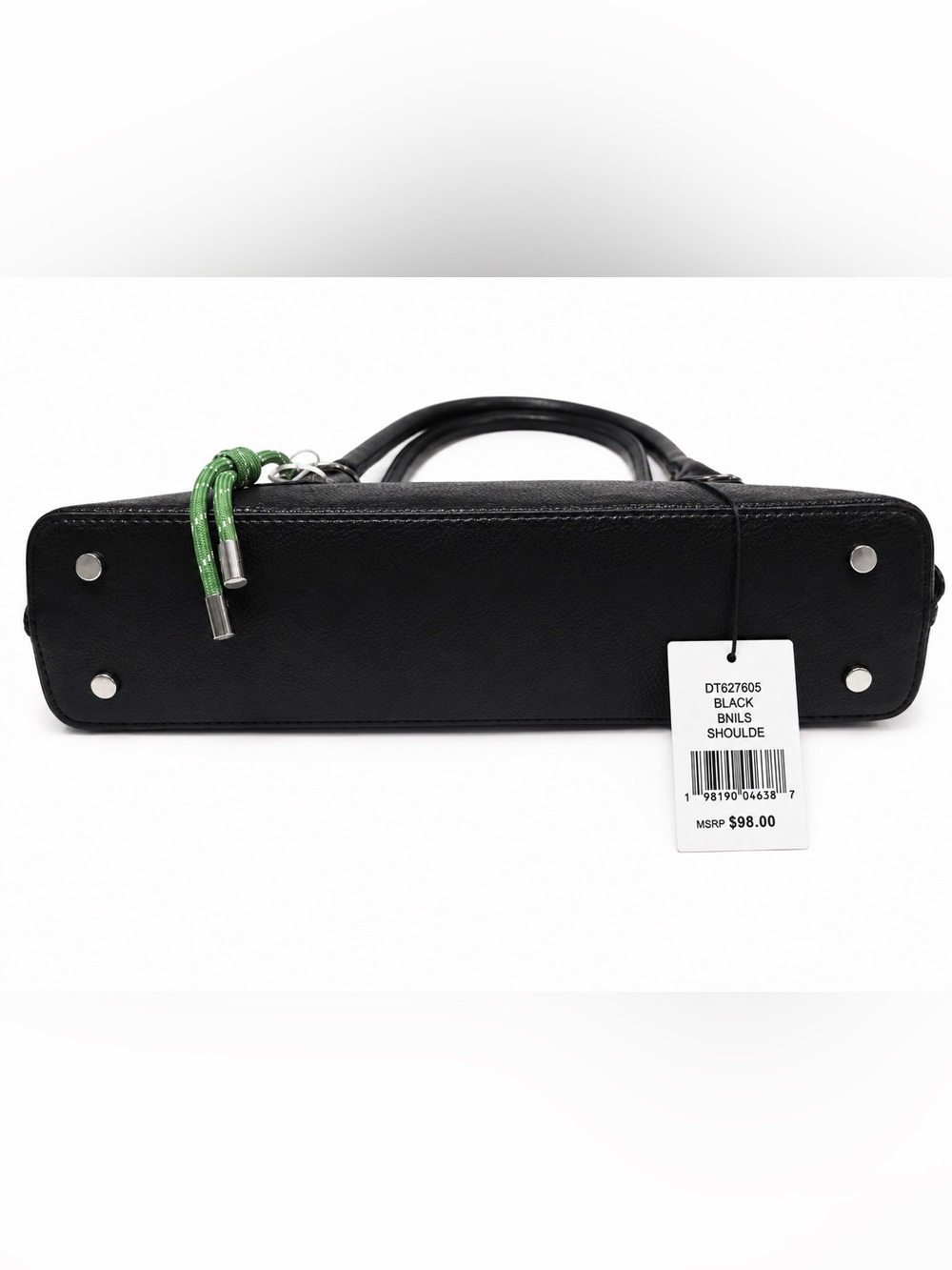 Steve Madden Black Shoulder Bag BNWT w/ Original Charm - Picture 10 of 15